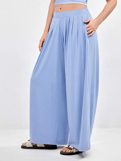 Pantalone largo over in viscosa Gisela 70021