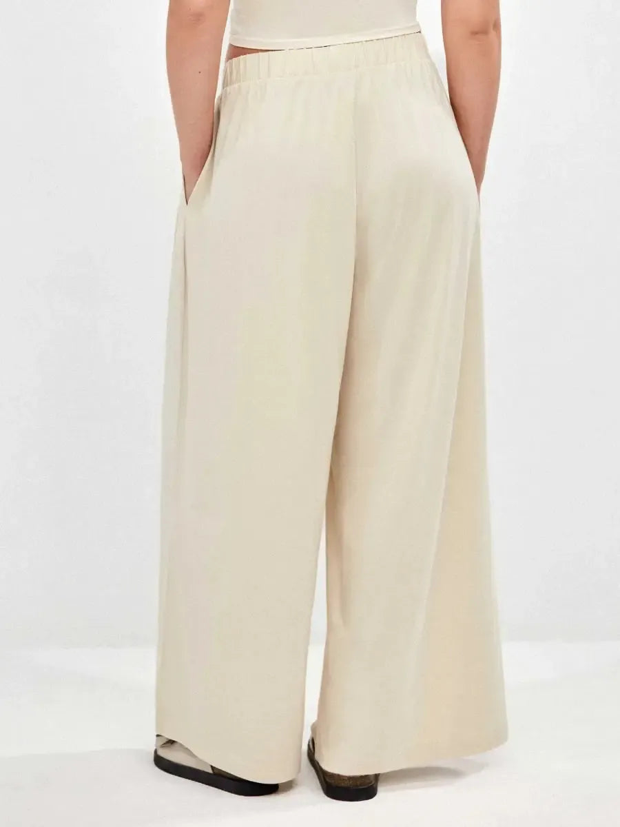 Pantalone largo over in viscosa Gisela 70021