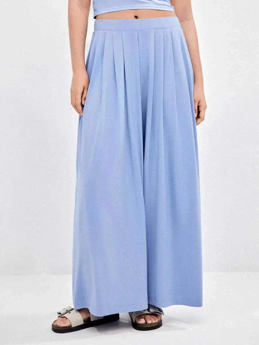 Pantalone largo over in viscosa Gisela 70021