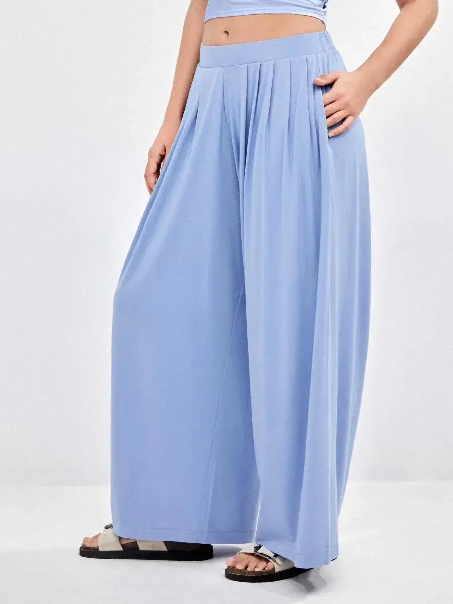 Pantalone largo over in viscosa Gisela 70021