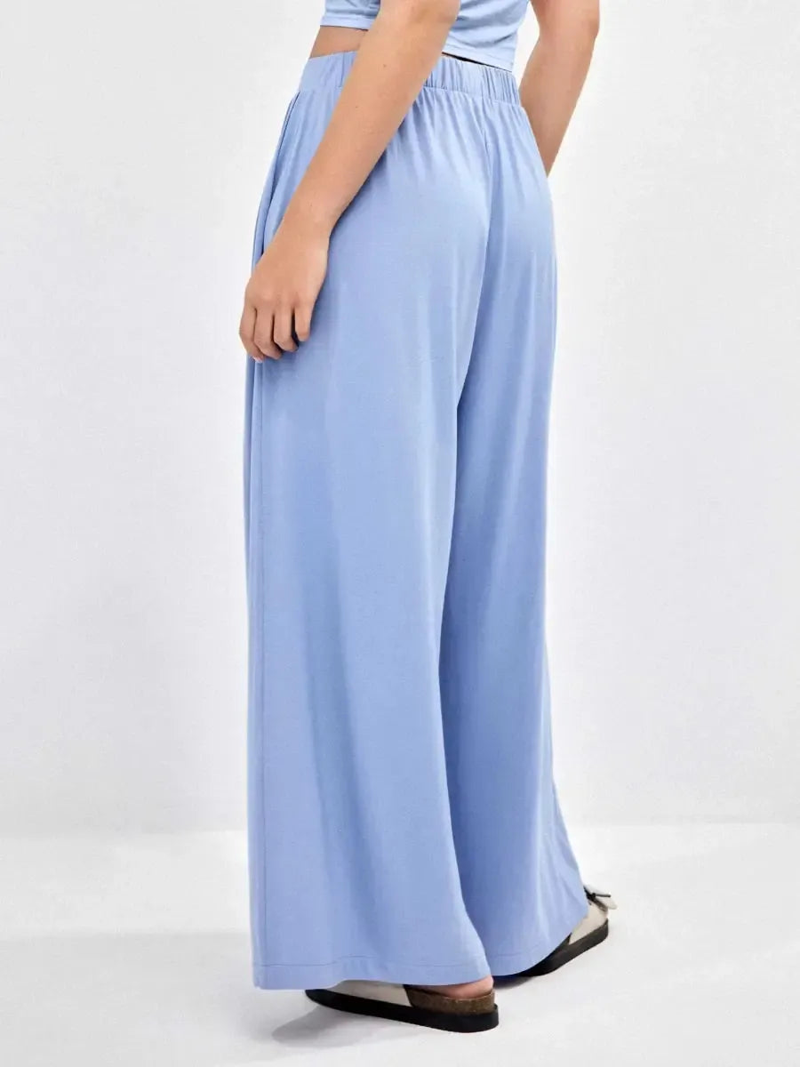 Pantalone largo over in viscosa Gisela 70021