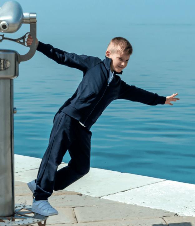 Pantalone lungo bambini Siggi Happy School cotone fresco 33PA0888