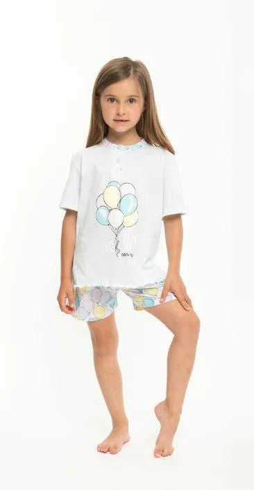 Pigiama Gary bambina mezza manica pantaloncino P25043