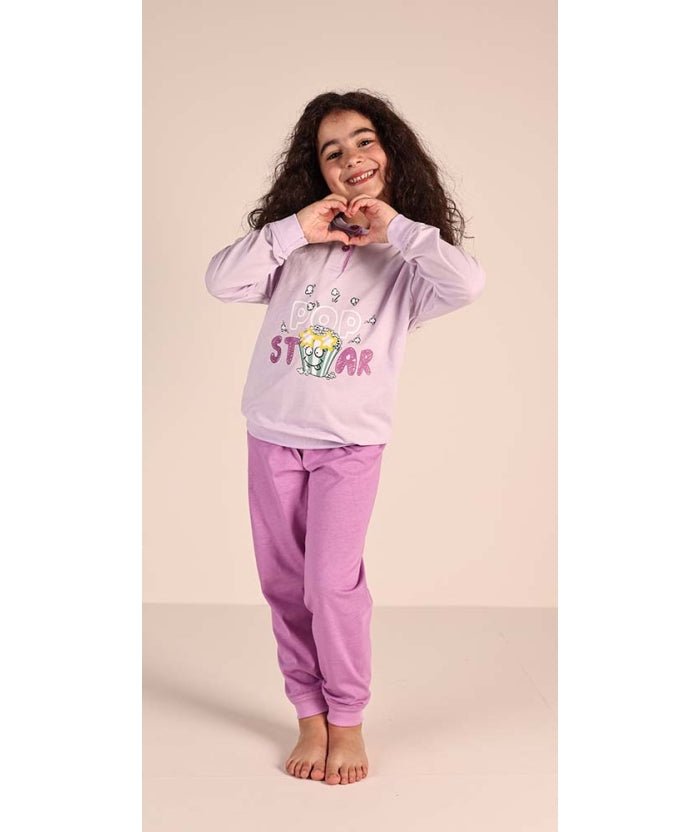 Pigiama Gary bambina/ragazza manica lunga 2 bottoni 3128