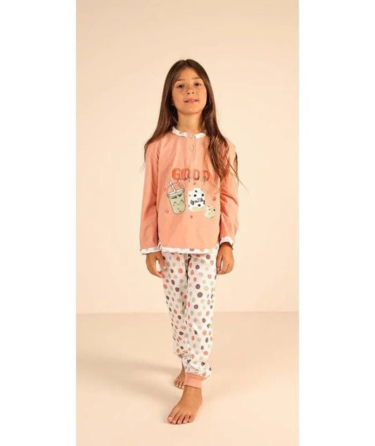 Pigiama Gary bambina/ragazza manica lunga 2 bottoni Z30006