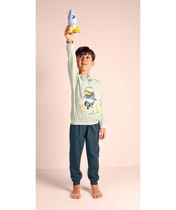 Pigiama Gary bambino/ragazzo manica lunga 2 bottoni 3132