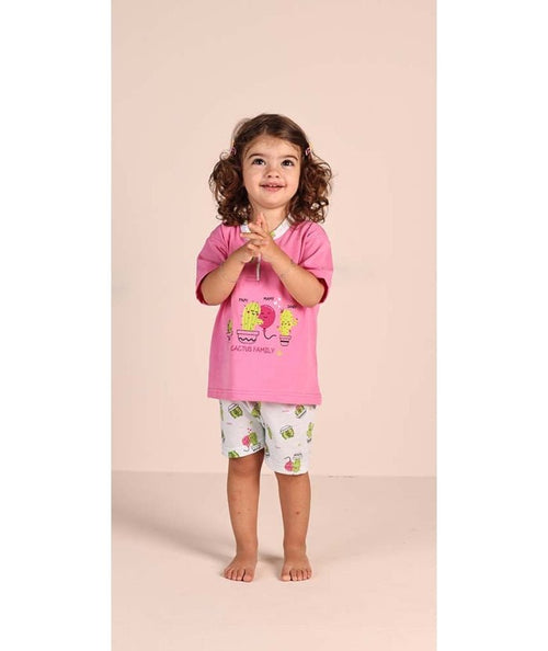 Pigiama Gary neonata bambina manica corta puro cotone jersey 1114