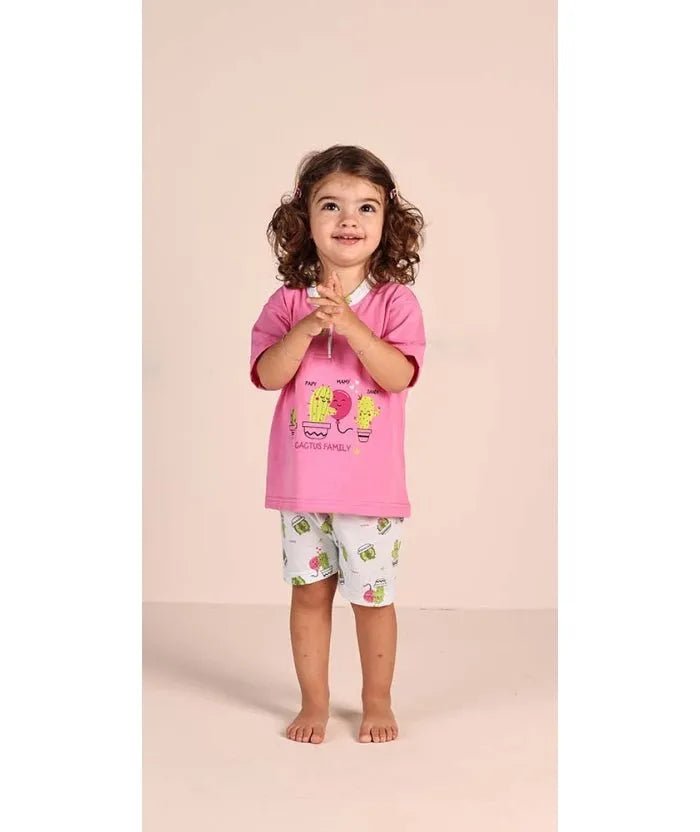 Pigiama Gary neonata bambina manica corta puro cotone jersey 1114