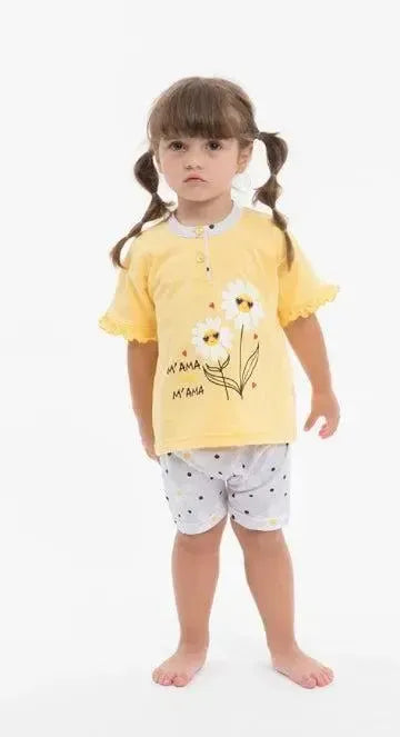 Pigiama Gary neonata bambina manica corta puro cotone jersey P15024