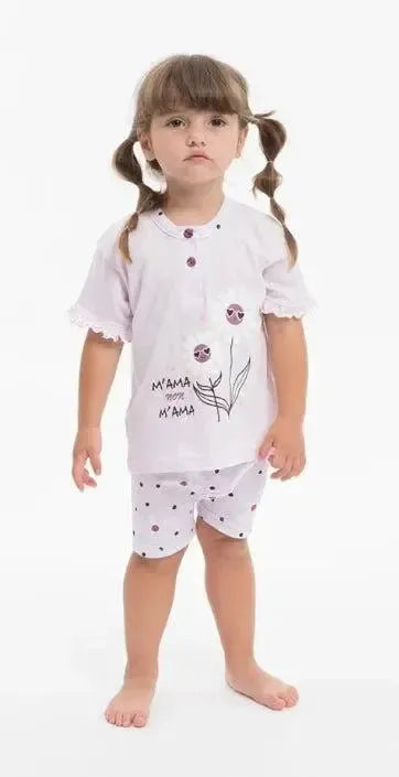 Pigiama Gary neonata bambina manica corta puro cotone jersey P15024
