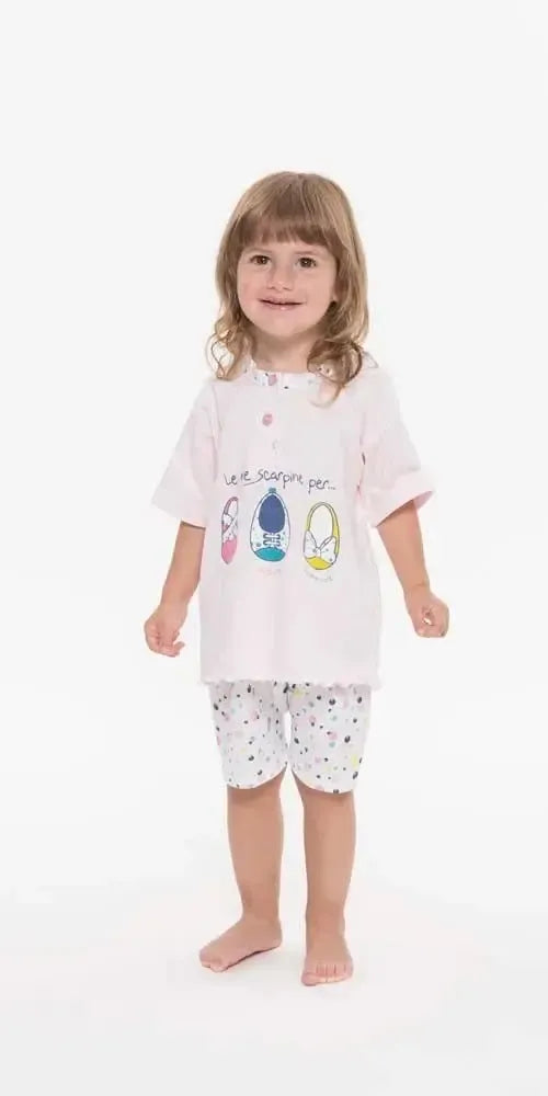 Pigiama Gary neonata bambina manica corta puro cotone jersey R15021