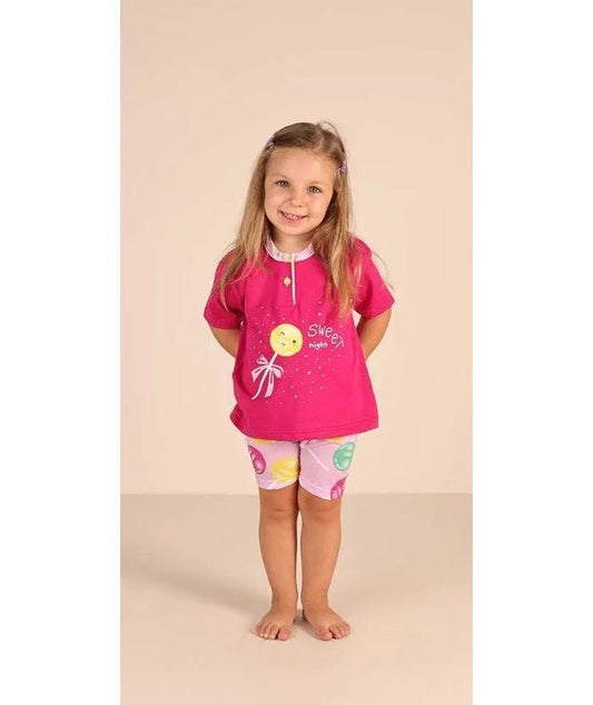 Pigiama Gary neonata bambina manica corta puro cotone jersey Z15024