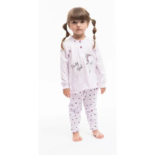 Pigiama Gary neonata manica lunga puro cotone jersey bambina P10006