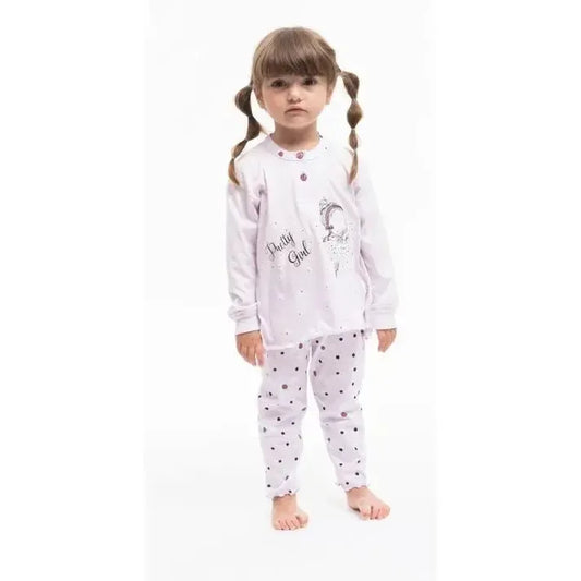 Pigiama Gary neonata manica lunga puro cotone jersey bambina P10006