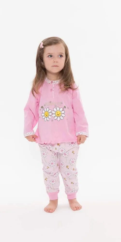 Pigiama Gary neonata manica lunga puro cotone jersey bambina R10003