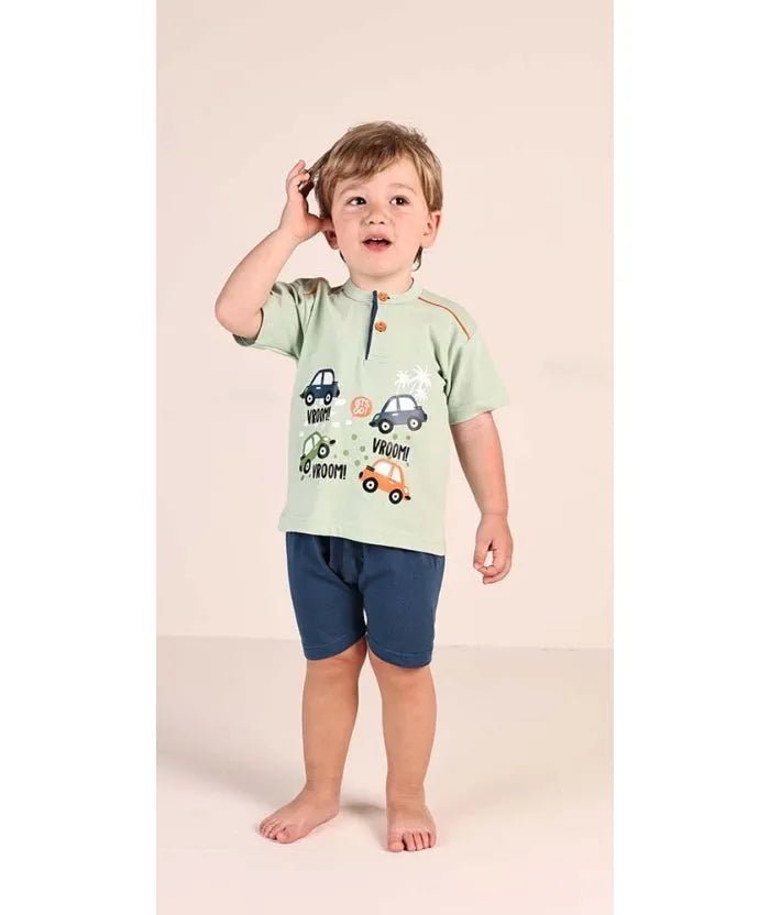 Pigiama Gary neonato bambino manica corta puro cotone jersey 1123