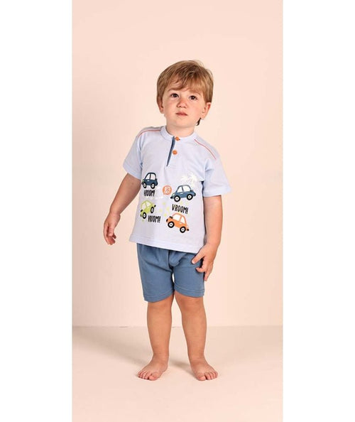 Pigiama Gary neonato bambino manica corta puro cotone jersey 1123