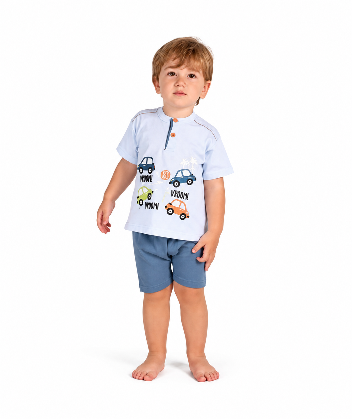 Pigiama Gary neonato bambino manica corta puro cotone jersey 1123