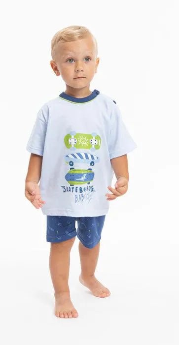 Pigiama Gary neonato bambino manica corta puro cotone jersey P15034