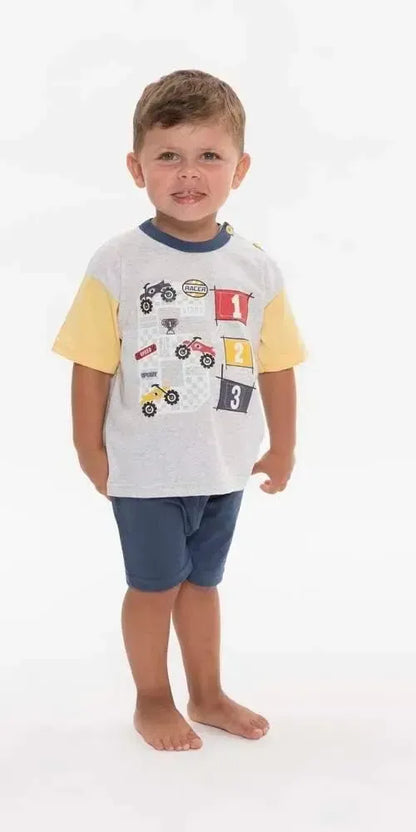 Pigiama Gary neonato bambino manica corta puro cotone jersey R15030