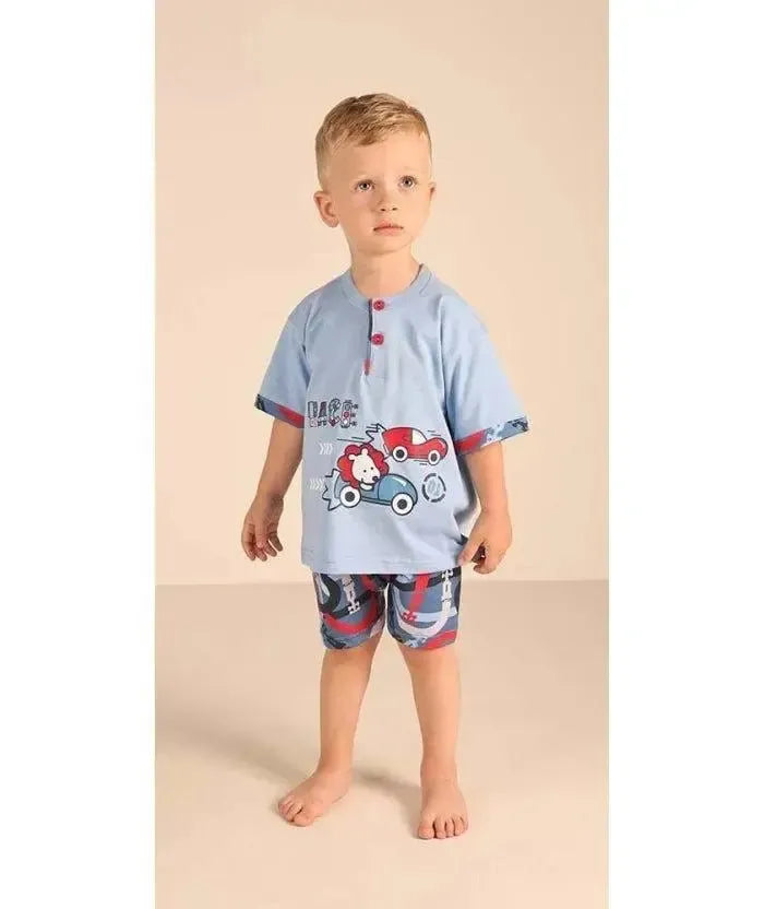 Pigiama Gary neonato bambino manica corta puro cotone jersey Z15032
