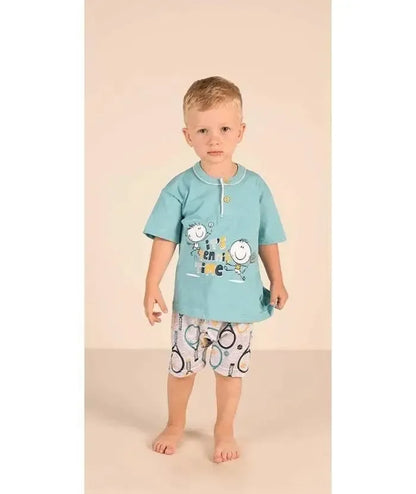 Pigiama Gary neonato bambino manica corta puro cotone jersey Z15033
