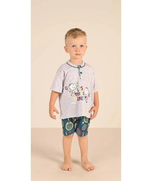 Pigiama Gary neonato bambino manica corta puro cotone jersey Z15033