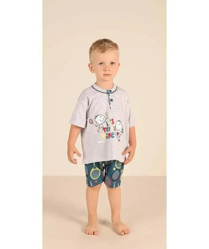 Pigiama Gary neonato bambino manica corta puro cotone jersey Z15033