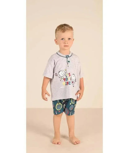 Pigiama Gary neonato bambino manica corta puro cotone jersey Z15033