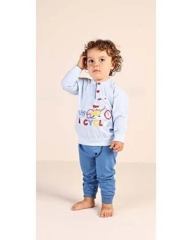 Pigiama Gary neonato bambino manica lunga puro cotone jersey 1101
