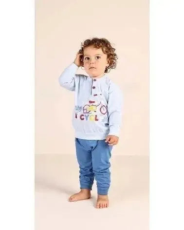 Pigiama Gary neonato bambino manica lunga puro cotone jersey 1101