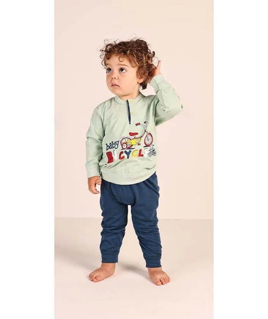 Pigiama Gary neonato bambino manica lunga puro cotone jersey 1101
