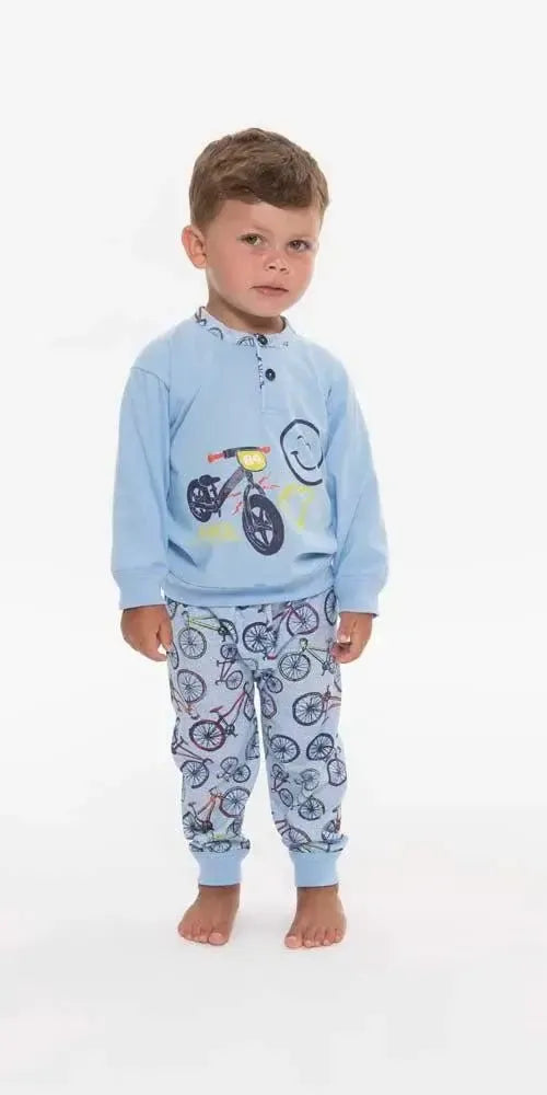 Pigiama Gary neonato bambino manica lunga puro cotone jersey R10011