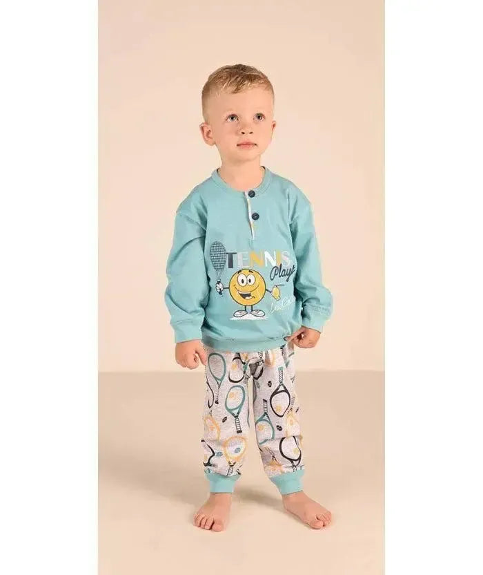 Pigiama Gary neonato bambino manica lunga puro cotone jersey Z10013