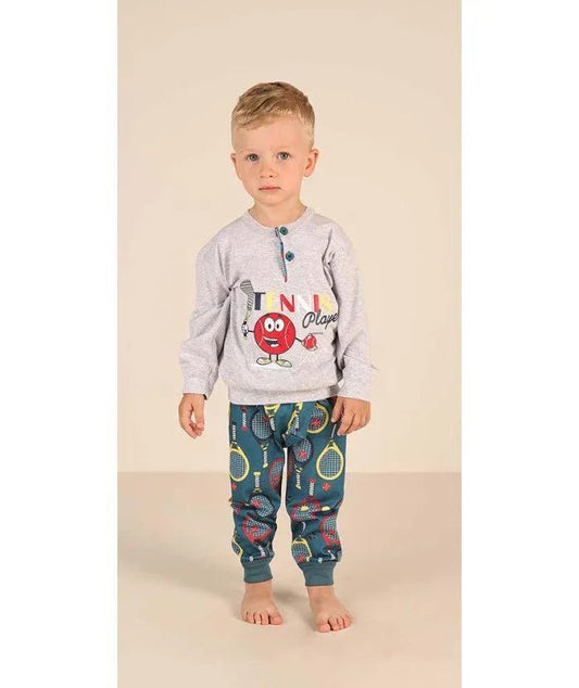 Pigiama Gary neonato bambino manica lunga puro cotone jersey Z10013