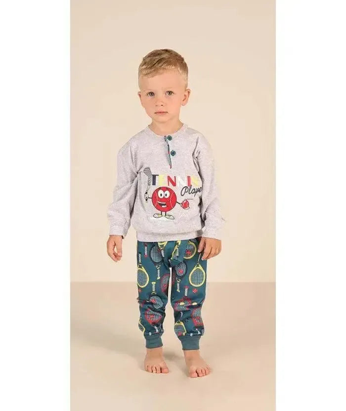 Pigiama Gary neonato bambino manica lunga puro cotone jersey Z10013
