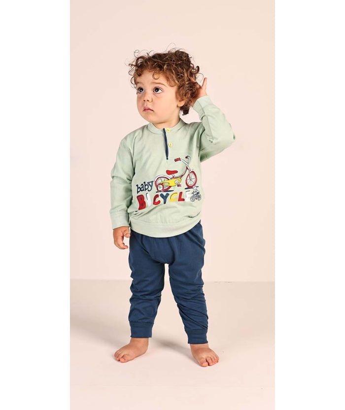 Pigiama Gary neonato manica lunga puro cotone jersey 1101