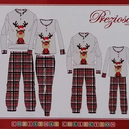 Pigiama Uomo caldo cotone Preziosa interlock Christmas unisex 016U