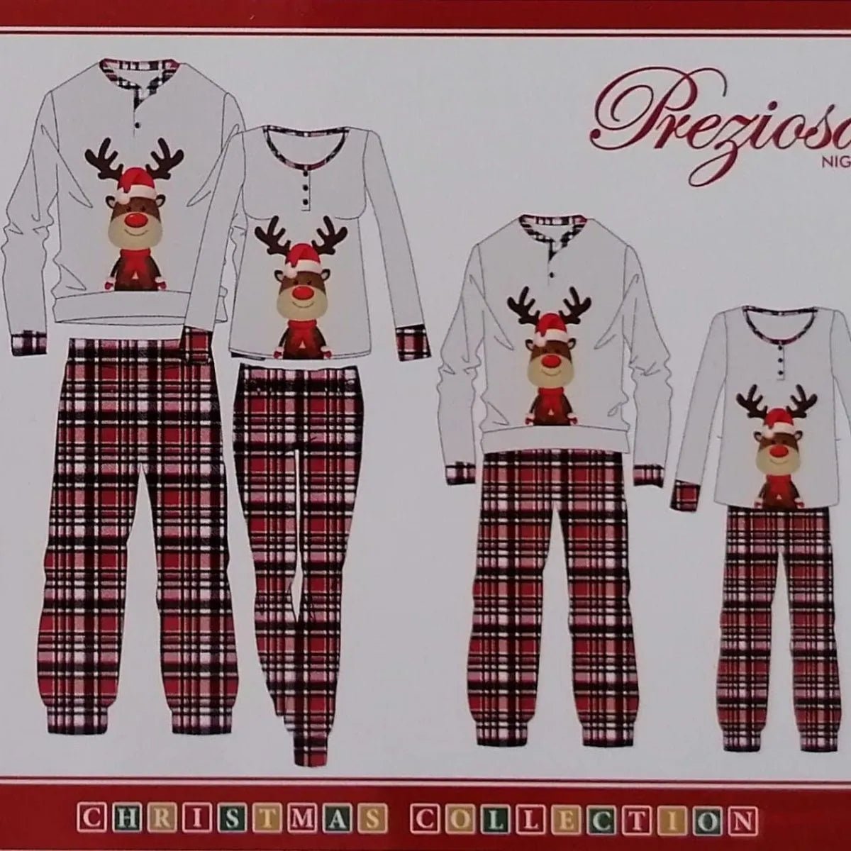 Pigiama Uomo caldo cotone Preziosa interlock Christmas unisex 016U