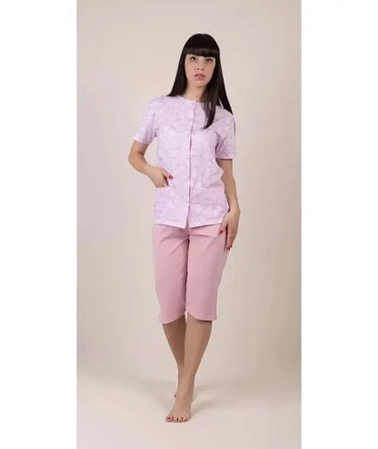 Pigiama aperto mezza manica pinocchietto donna Jersey Gary 5285