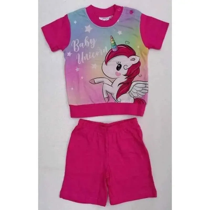 Pigiama bambina cotone Disney Unicorno corto 1434