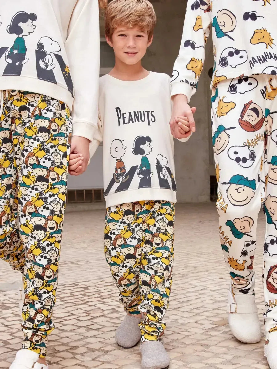 Pigiama bambini Gisela girocollo in caldo cotone Snoopy Peanuts 20339