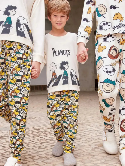 Pigiama bambini Gisela girocollo in caldo cotone Snoopy Peanuts 20339