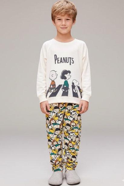 Pigiama bambini Gisela girocollo in caldo cotone Snoopy Peanuts 20339