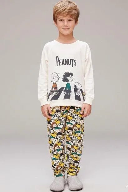 Pigiama bambini Gisela girocollo in caldo cotone Snoopy Peanuts 20339