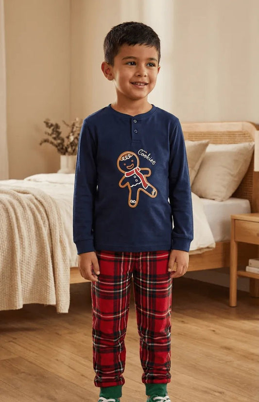 Pigiama bambino Natale Nottingham caldo cotone interlock PG41054R