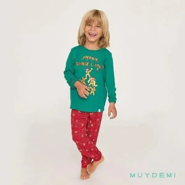 Pigiama bambino girocollo interlock Natale Muydemi 577675