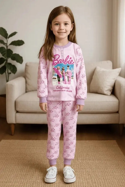 Pigiama caldo cotone Barbie interlock bambina baby DY50C6250