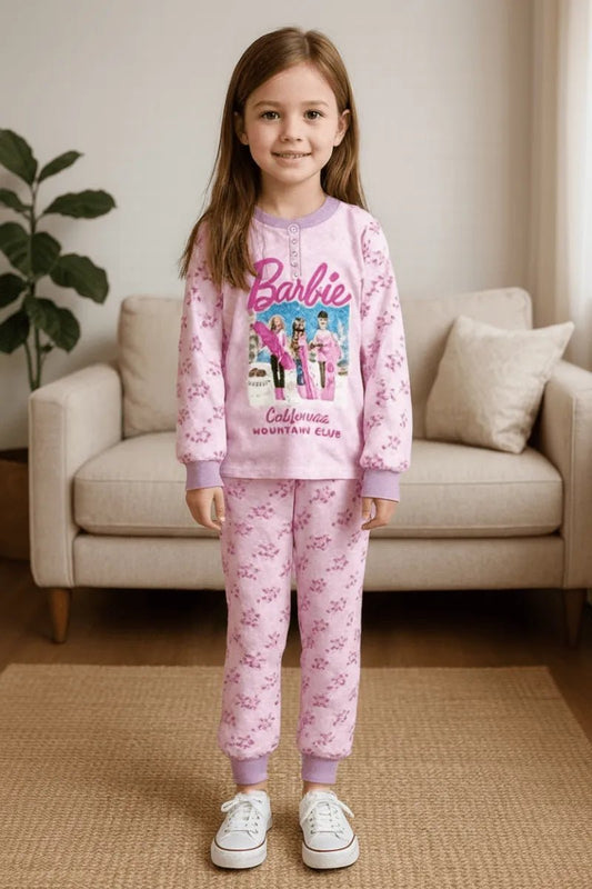 Pigiama caldo cotone Barbie interlock bambina baby DY50C6250