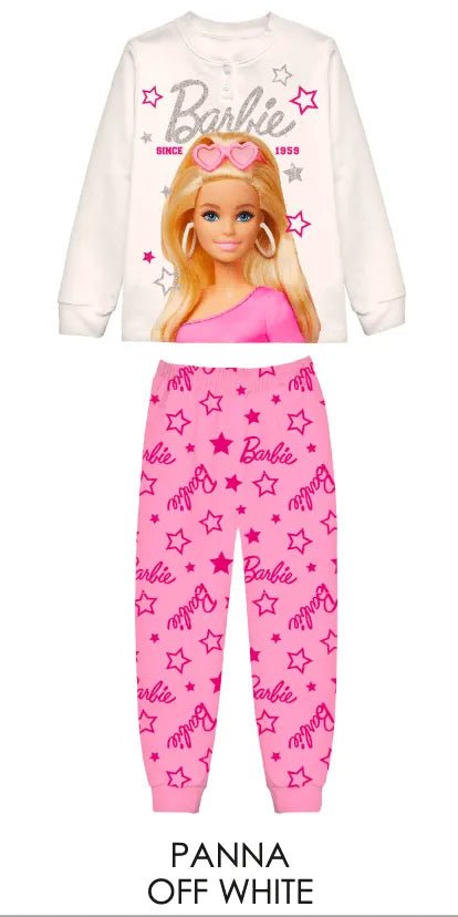 Pigiama caldo cotone Barbie interlock bambina baby MT50L1772